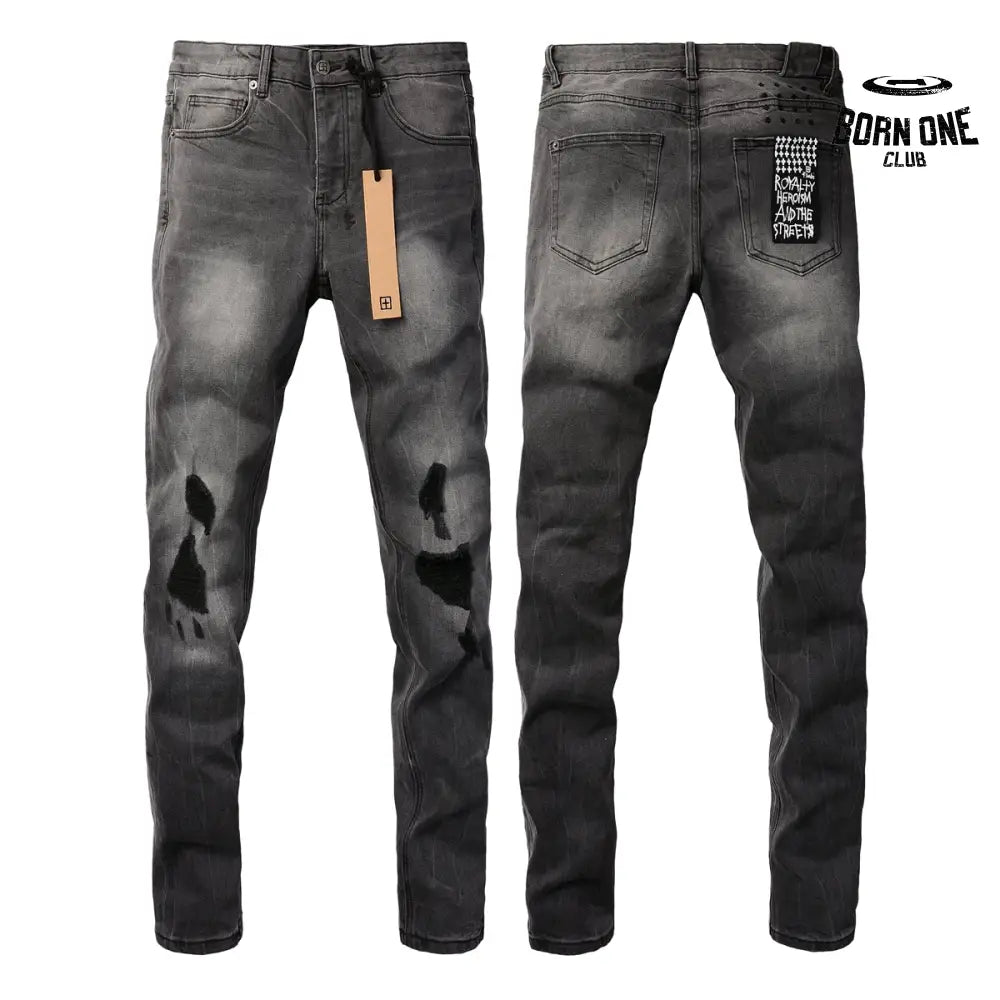 Calça Jeans Ksubi Cinza Patches no Joelho