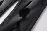 Calça Jeans Ksubi Cinza Patches no Joelho