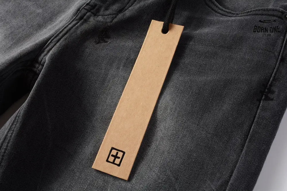 Calça Jeans Ksubi Cinza Patches no Joelho