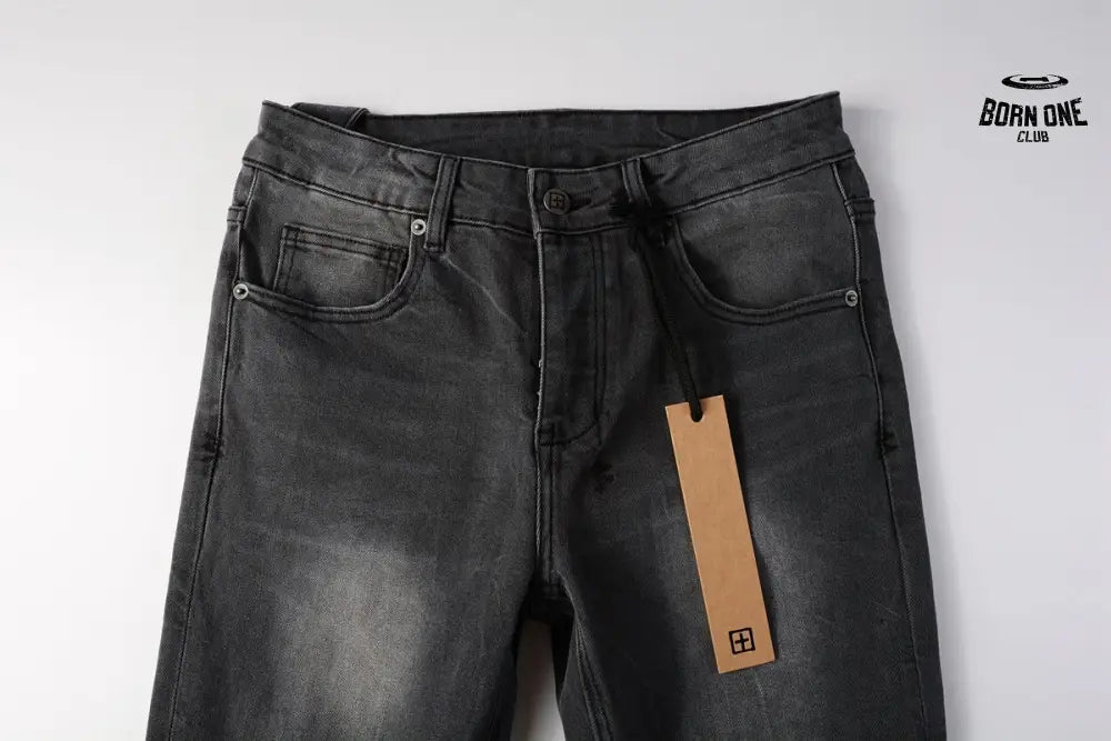 Calça Jeans Ksubi Cinza Patches no Joelho