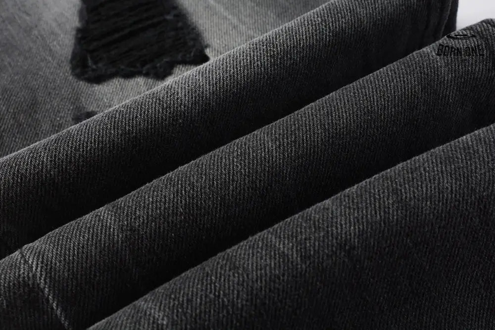 Calça Jeans Ksubi Cinza Patches no Joelho