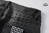 Calça Jeans Ksubi Cinza Patches no Joelho