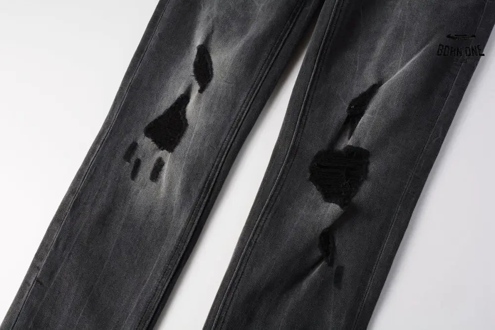 Calça Jeans Ksubi Cinza Patches no Joelho