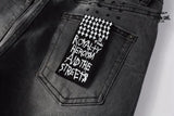 Calça Jeans Ksubi Cinza Patches no Joelho