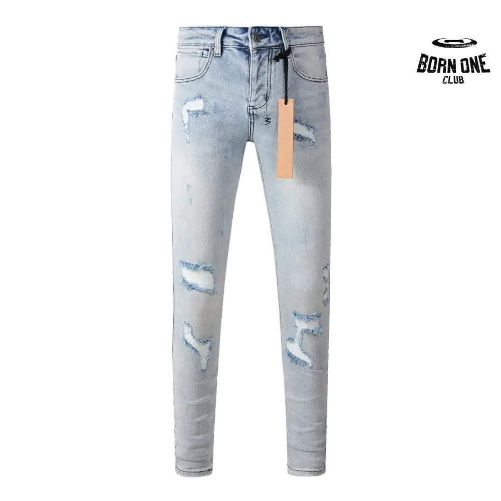 Calça Jeans Ksubi Azul Claro Destroyed
