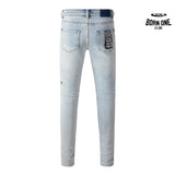 Calça Jeans Ksubi Azul Claro Destroyed
