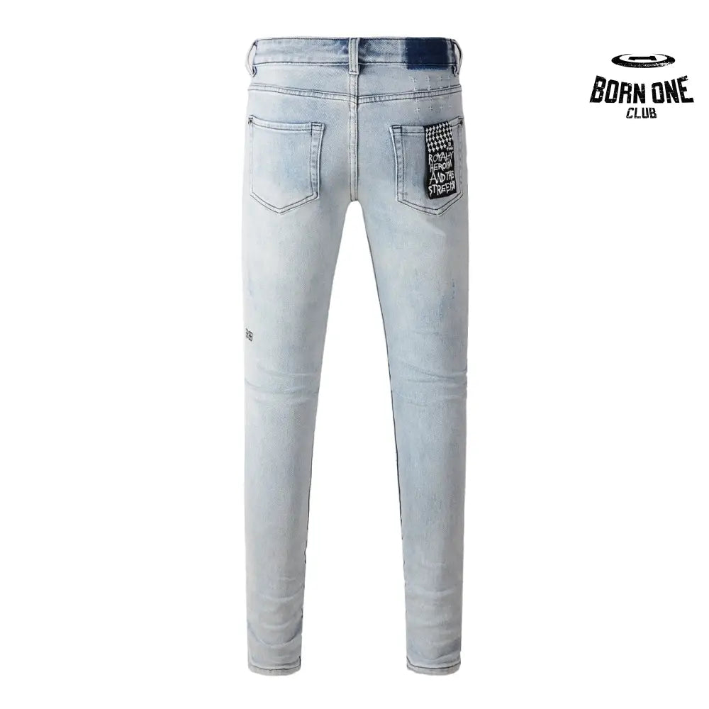 Calça Jeans Ksubi Azul Claro Destroyed