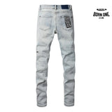 Calça Jeans Ksubi Azul Claro Destroyed