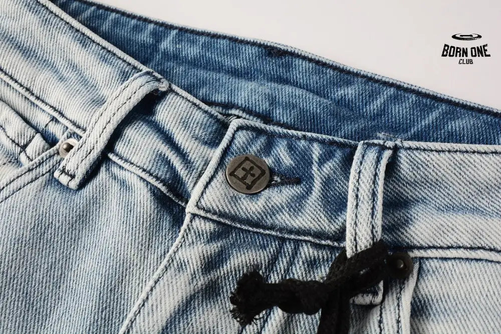 Calça Jeans Ksubi Azul Claro Destroyed