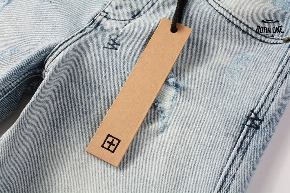 Calça Jeans Ksubi Azul Claro Destroyed