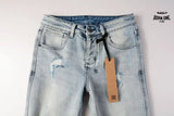 Calça Jeans Ksubi Azul Claro Destroyed