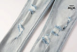 Calça Jeans Ksubi Azul Claro Destroyed