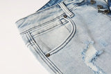 Calça Jeans Ksubi Azul Claro Destroyed
