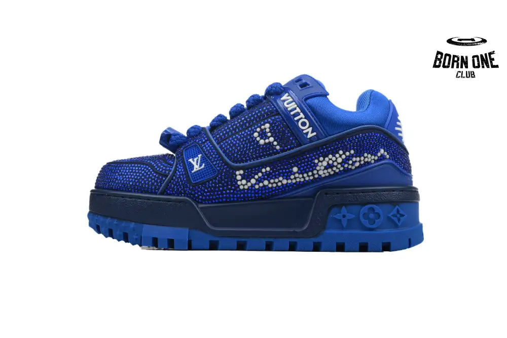Louis Vuitton Trainer Maxi Blue Swarovksi Crystals