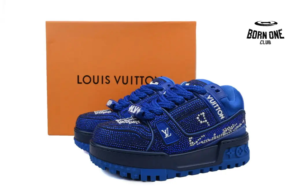 Louis Vuitton Trainer Maxi Blue Swarovksi Crystals
