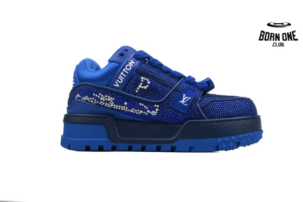 Louis Vuitton Trainer Maxi Blue Swarovksi Crystals