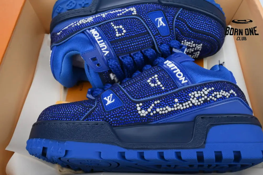 Louis Vuitton Trainer Maxi Blue Swarovksi Crystals
