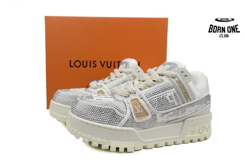 Louis Vuitton Trainer Maxi White Swarovksi Crystals