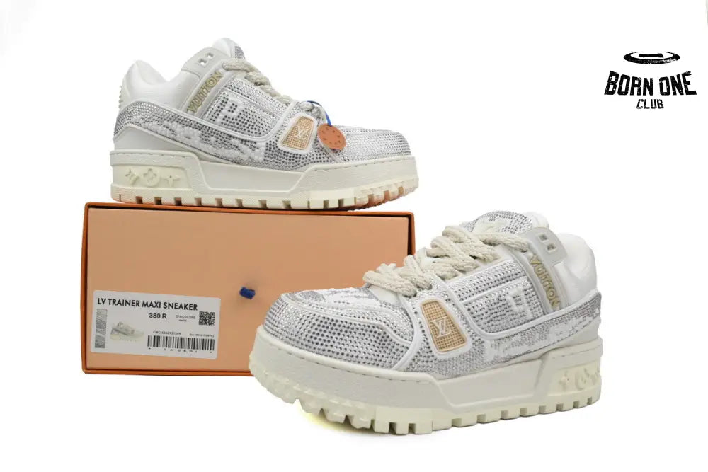 Louis Vuitton Trainer Maxi White Swarovksi Crystals