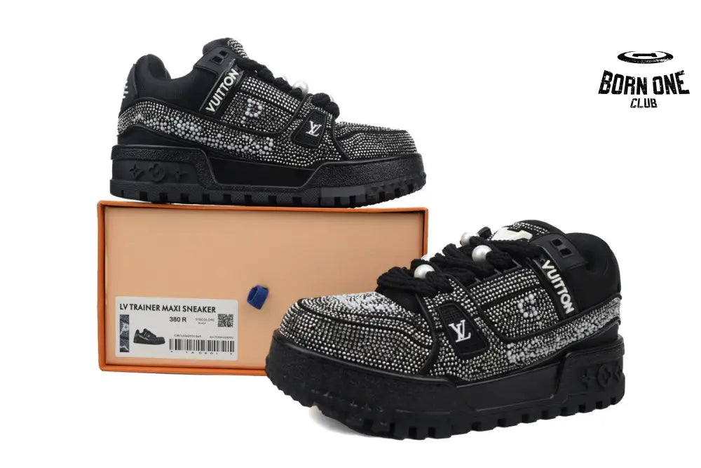 Louis Vuitton Trainer Maxi Black Swarovksi Crystals