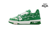 Louis Vuitton Trainer Green Monogram Textile