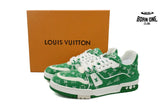 Louis Vuitton Trainer Green Monogram Textile