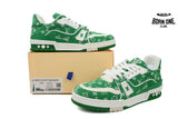 Louis Vuitton Trainer Green Monogram Textile