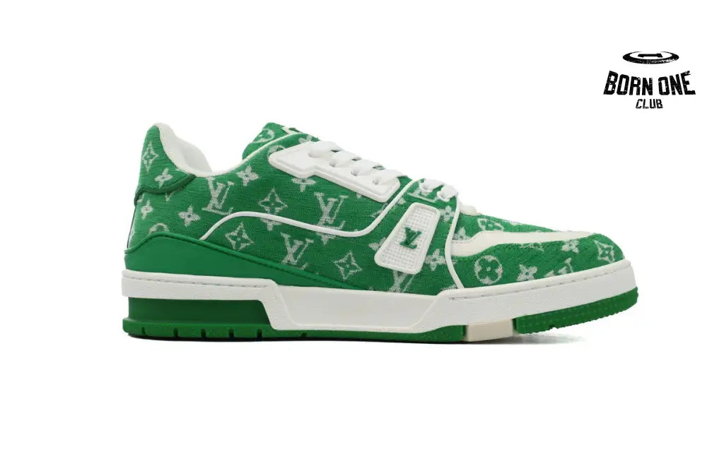 Louis Vuitton Trainer Green Monogram Textile