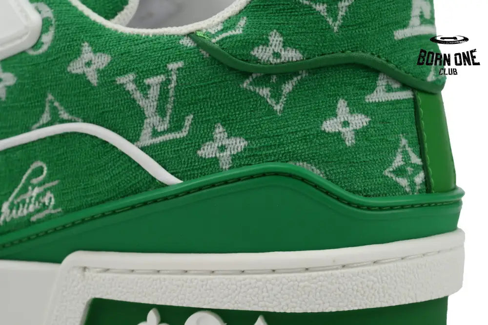 Louis Vuitton Trainer Green Monogram Textile