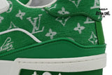 Louis Vuitton Trainer Green Monogram Textile