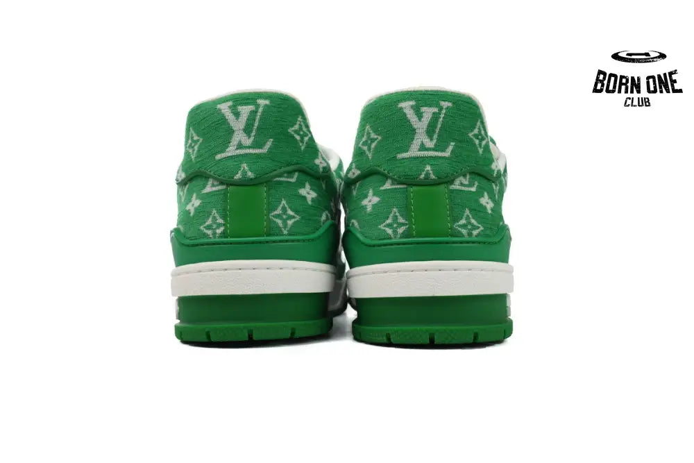 Louis Vuitton Trainer Green Monogram Textile
