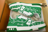 Louis Vuitton Trainer Green Monogram Textile