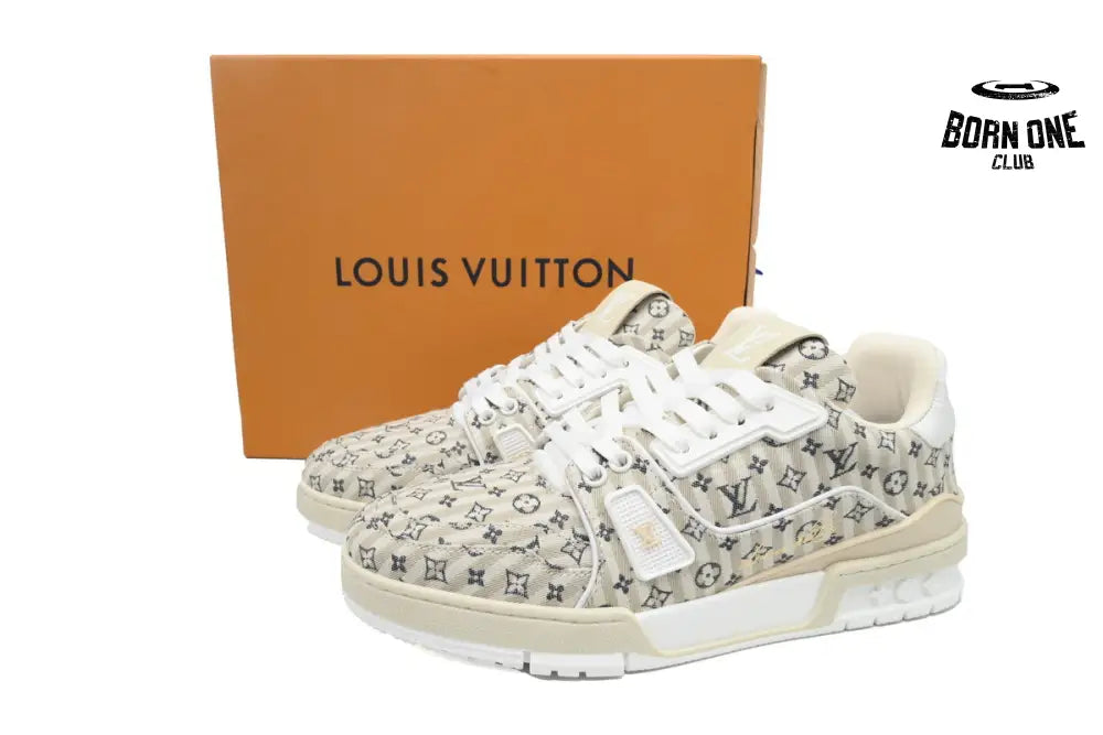 Louis Vuitton Trainer White Monogram Textile