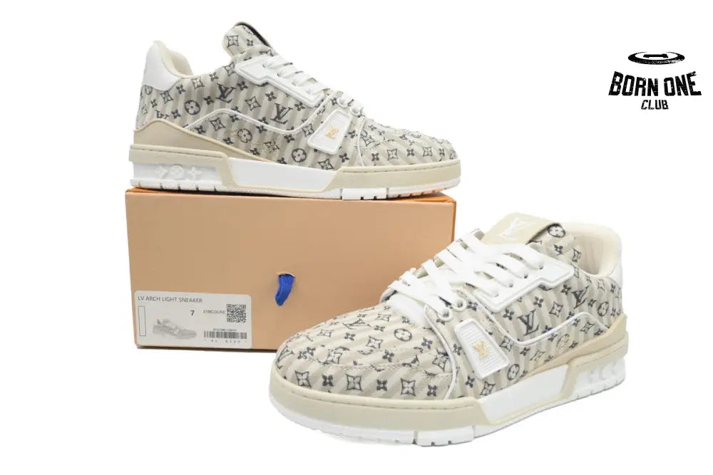 Louis Vuitton Trainer White Monogram Textile