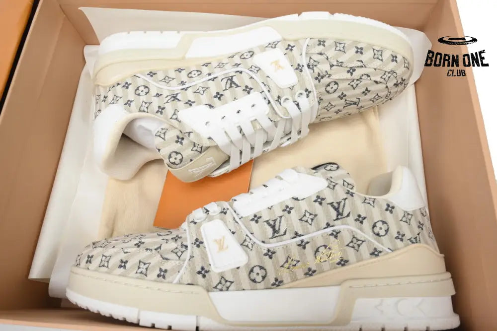 Louis Vuitton Trainer White Monogram Textile