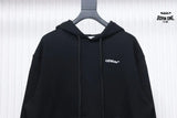 Off-White White Arrow Embroidery Moletom Black