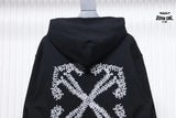 Off-White White Arrow Embroidery Moletom Black