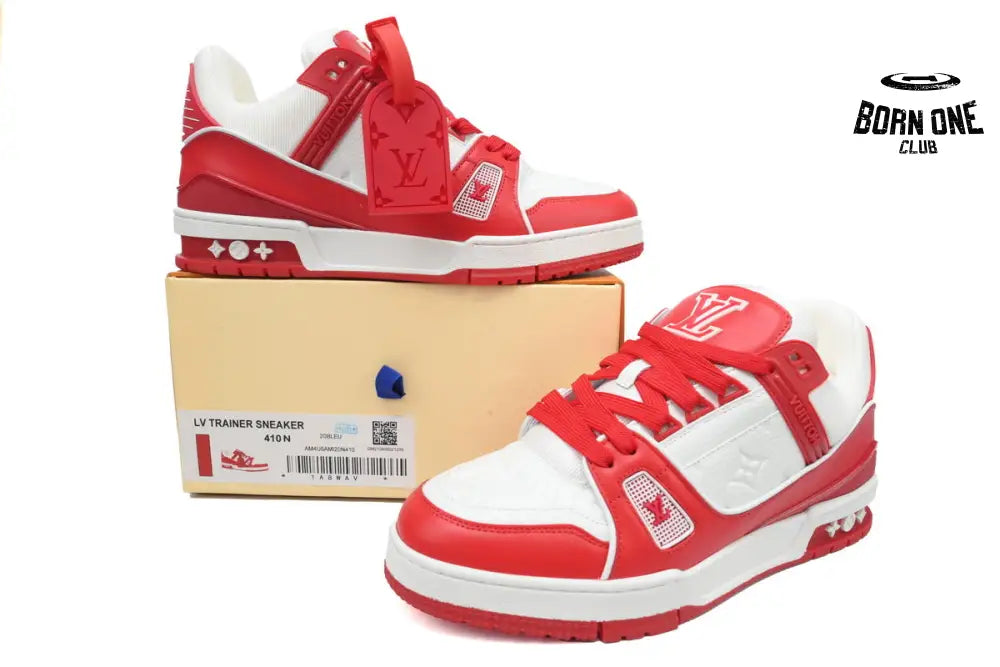 Louis Vuitton Trainer White Orange