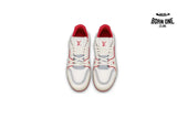 Louis Vuitton Trainer Leather White Red 1ABFBI