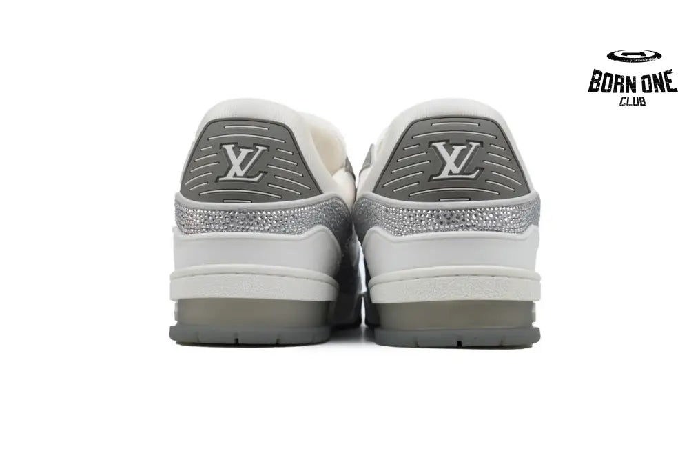 Louis Vuitton Trainer Grey White Swarovski