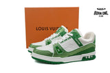Louis Vuitton Trainer Green White Swarovski