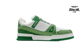 Louis Vuitton Trainer Green White Swarovski
