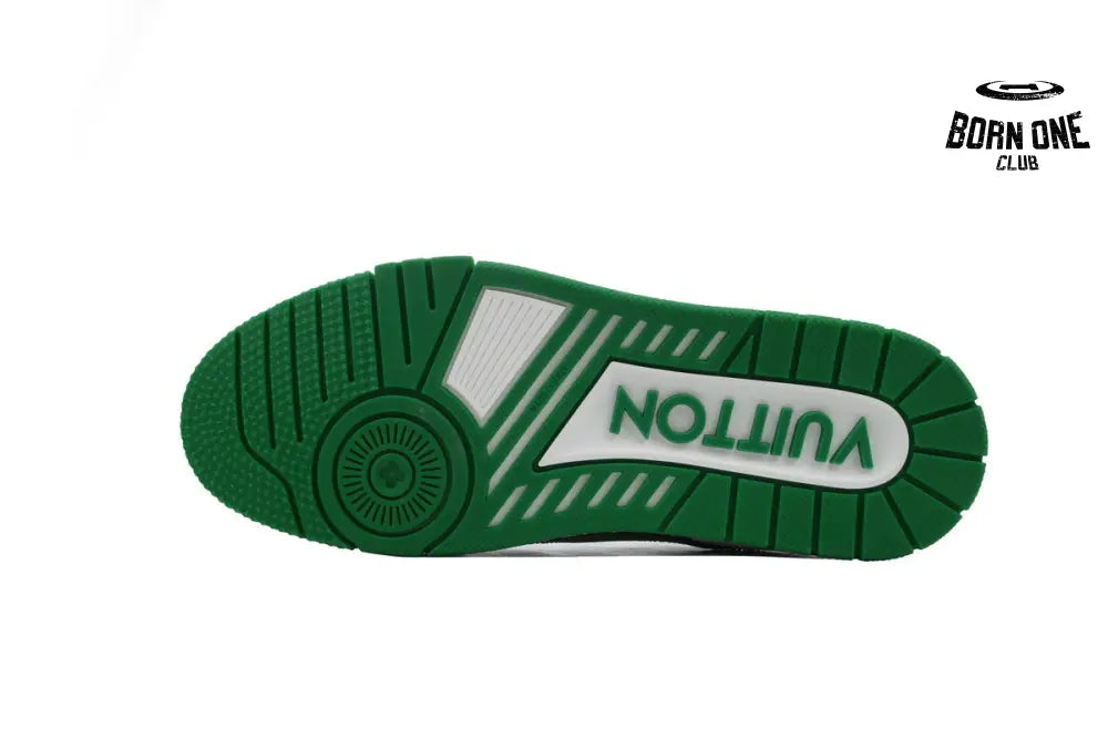Louis Vuitton Trainer Green White Swarovski