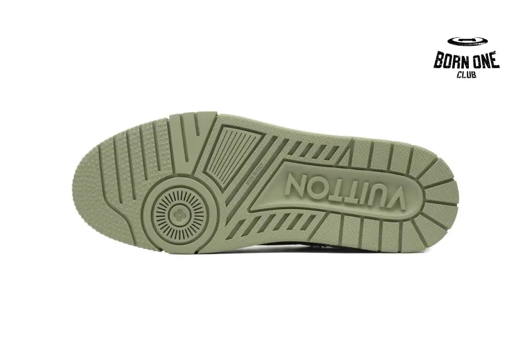 Louis Vuitton Trainer Green Rivets