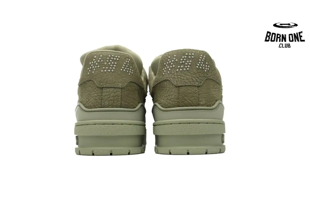 Louis Vuitton Trainer Green Rivets
