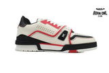 Louis Vuitton Trainer Sneaker White Red Black 1AD7JR