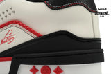 Louis Vuitton Trainer Sneaker White Red Black 1AD7JR