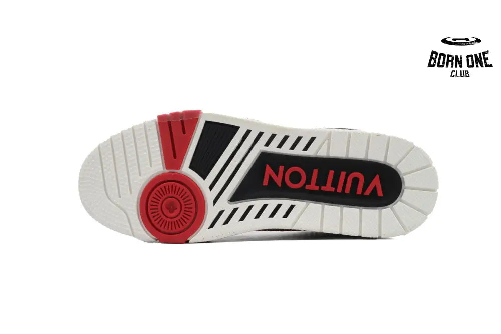 Louis Vuitton Trainer Sneaker White Red Black 1AD7JR