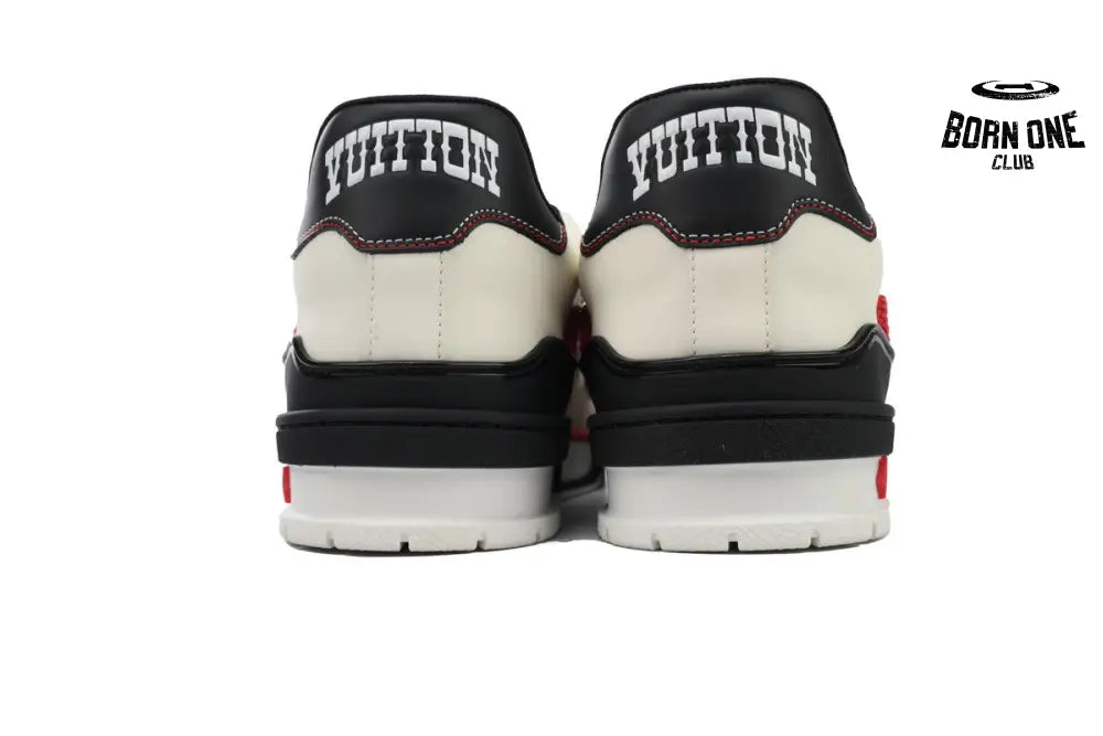 Louis Vuitton Trainer Sneaker White Red Black 1AD7JR