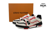 Louis Vuitton Trainer Sneaker White Red Black 1AD7JR